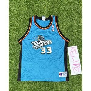 Vintage Detroit Pistons Jersey Kid Xl NBA Basketball Grant Hill Champion 90s